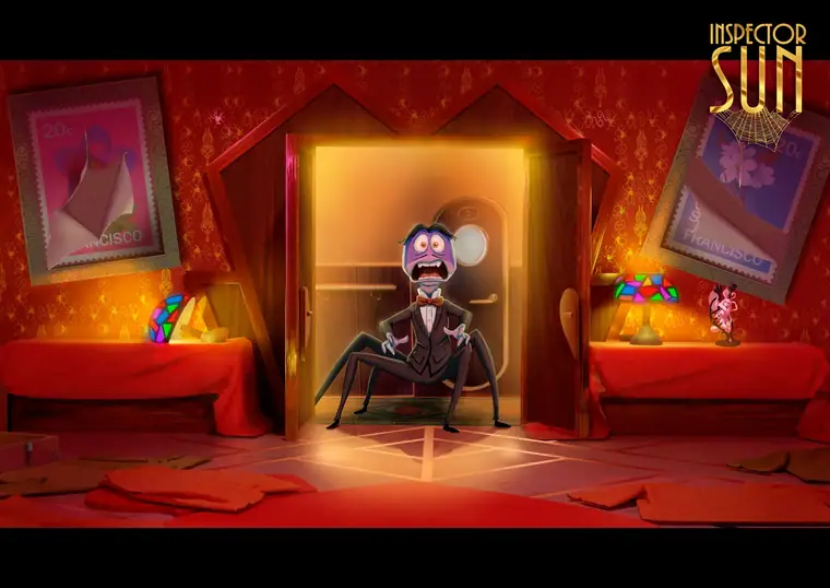 Inspector sun, color key, habitación