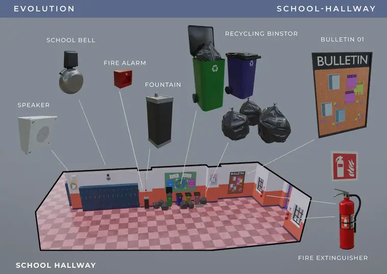 Evolution, colegio, entrada, 01