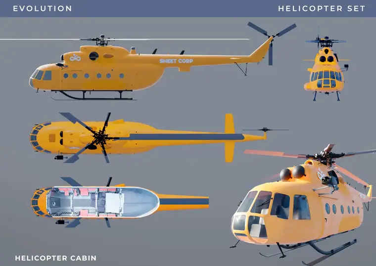 Evolution, set helicóptero, 01