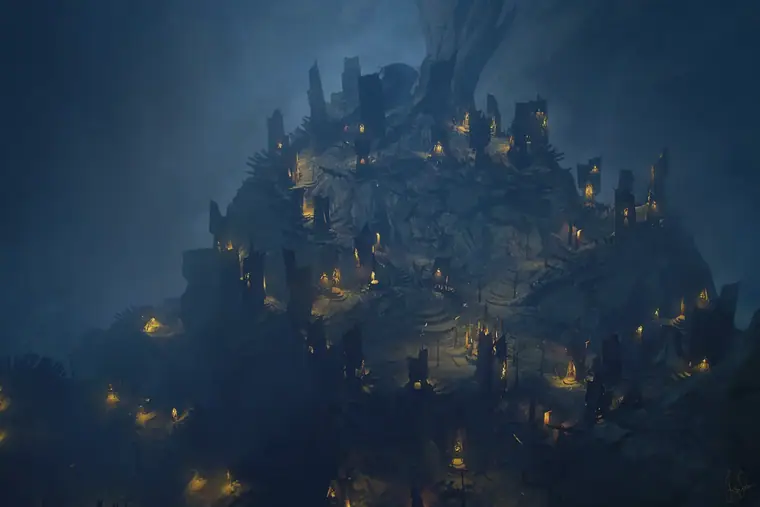 Town at deep grotto, 01